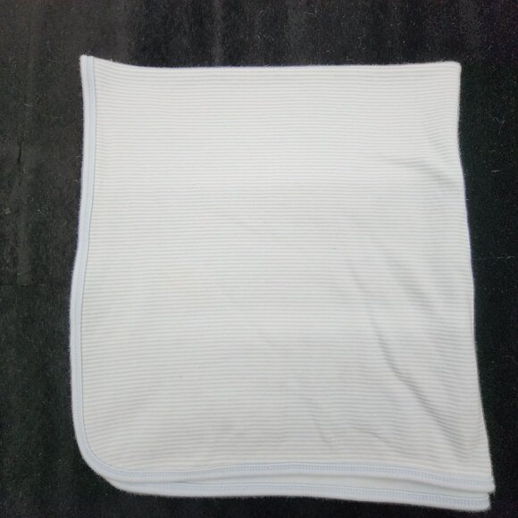 Carter's Blue Stripe Baby Blanket Double Sided 28" x 34" VTG - Picture 6 of 10
